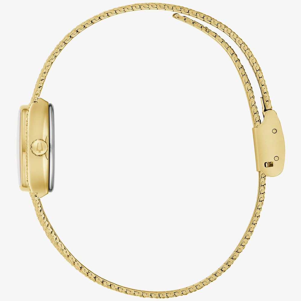 Bulova Ladies Goddess Of Time Gold Plated Green Dial Watch 97L184