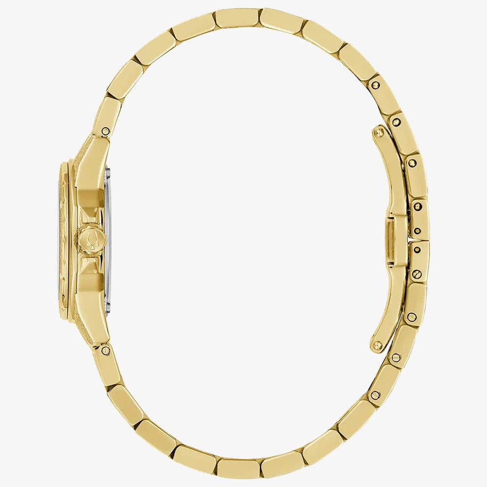 Bulova Ladies Marine Star Marc Anthony Gold Tone Bracelet Watch 97L192