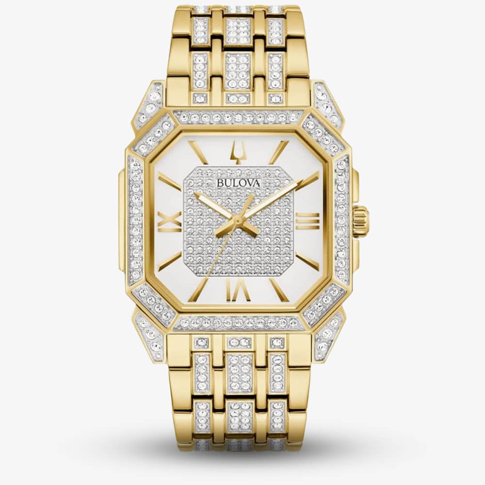 House of Watches - Bulova Mens Octava Gold Plated Watch 98A295