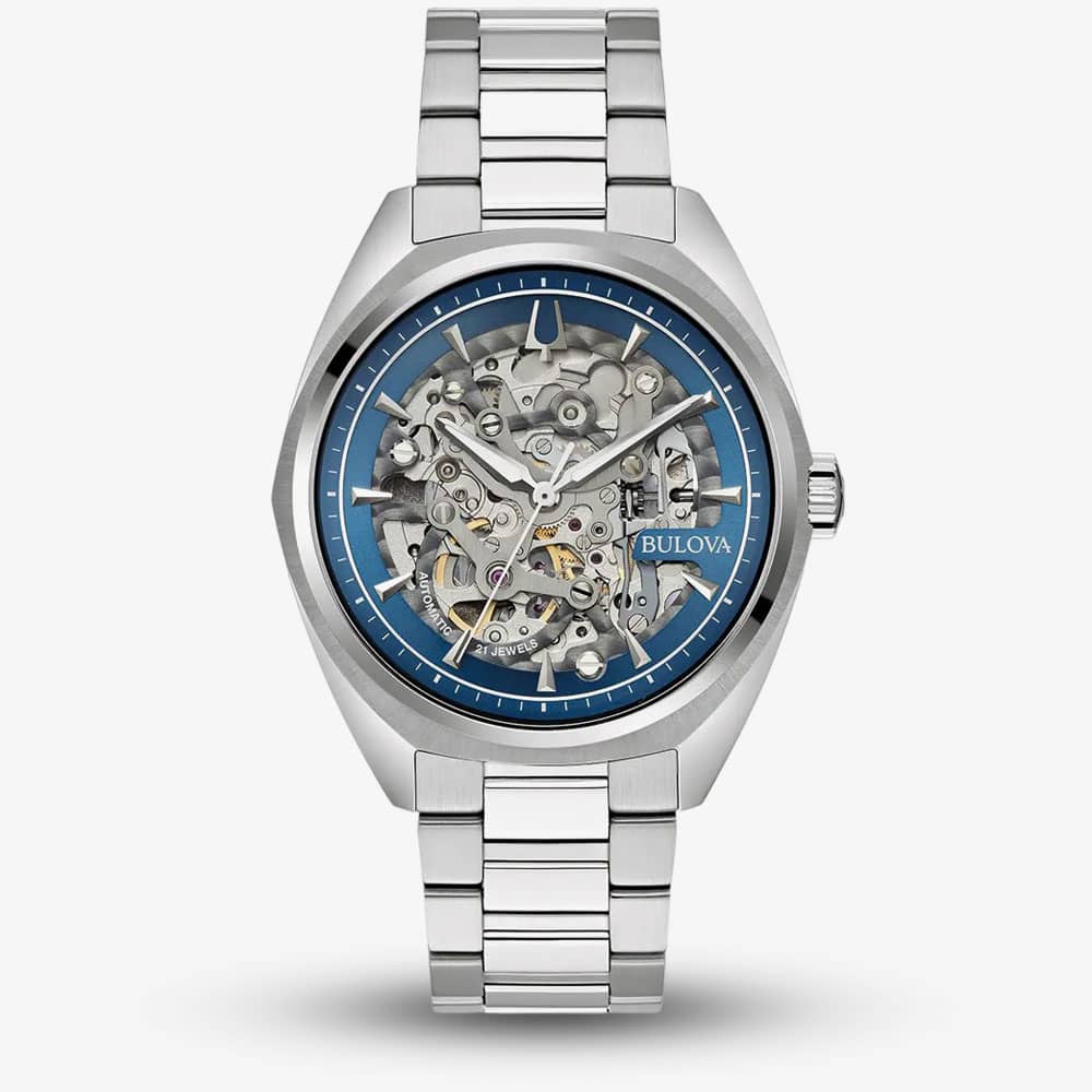 House of Watches - Bulova Surveyor Blue Skeleton Watch 96A292