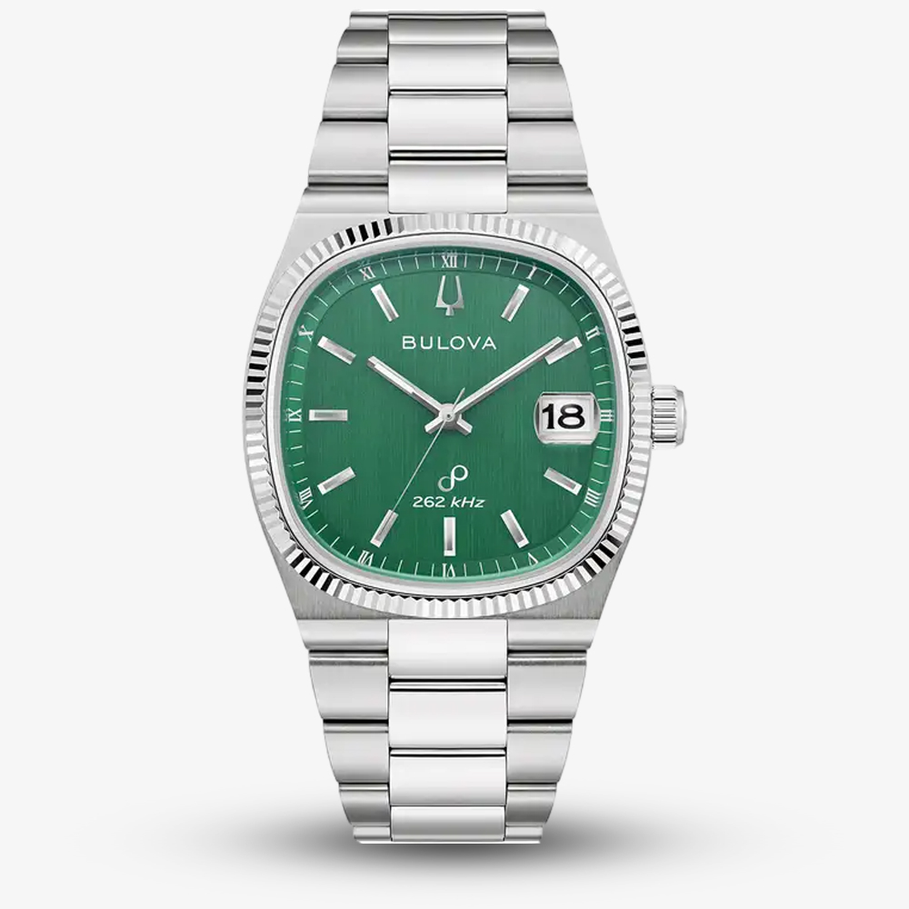 Bulova Men Quartz Watch Super Seville Stainless Steel Green 96B439 - Image 5
