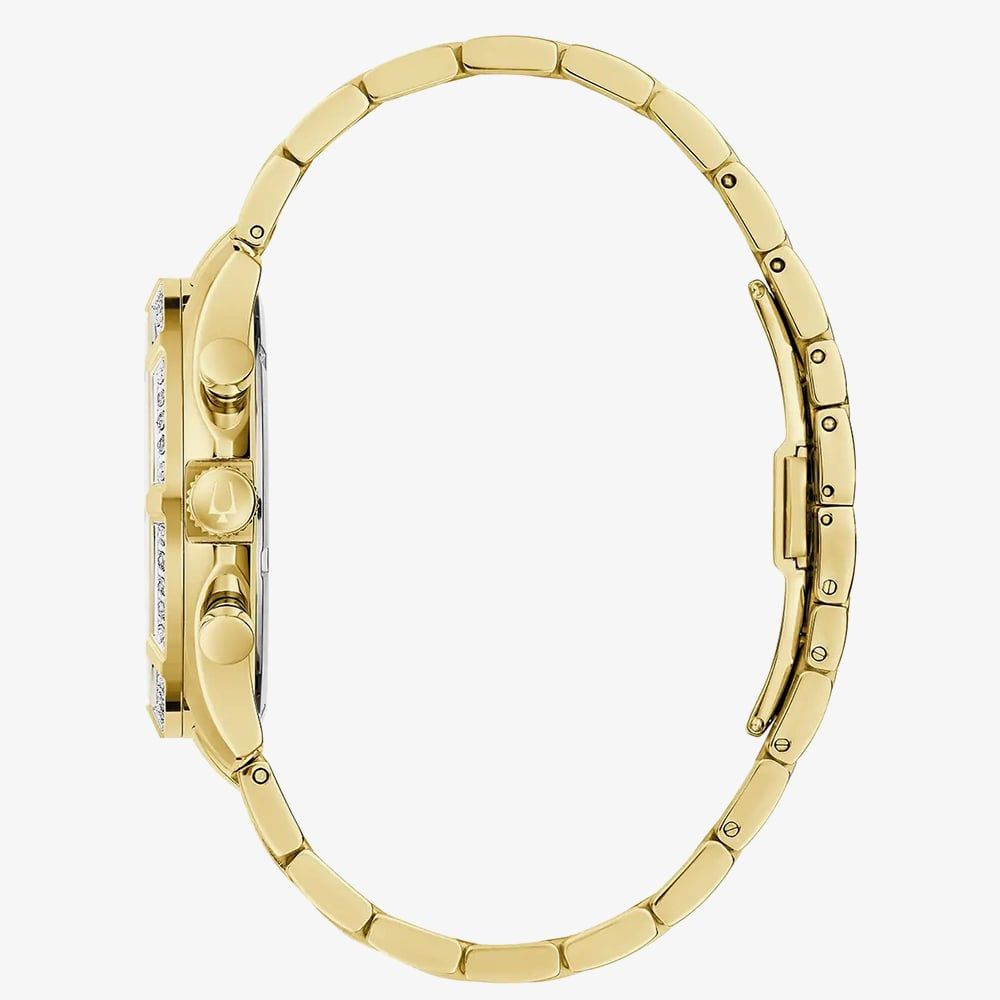 Bulova Classic Sutton Gold Tone Diamond Watch 98E113