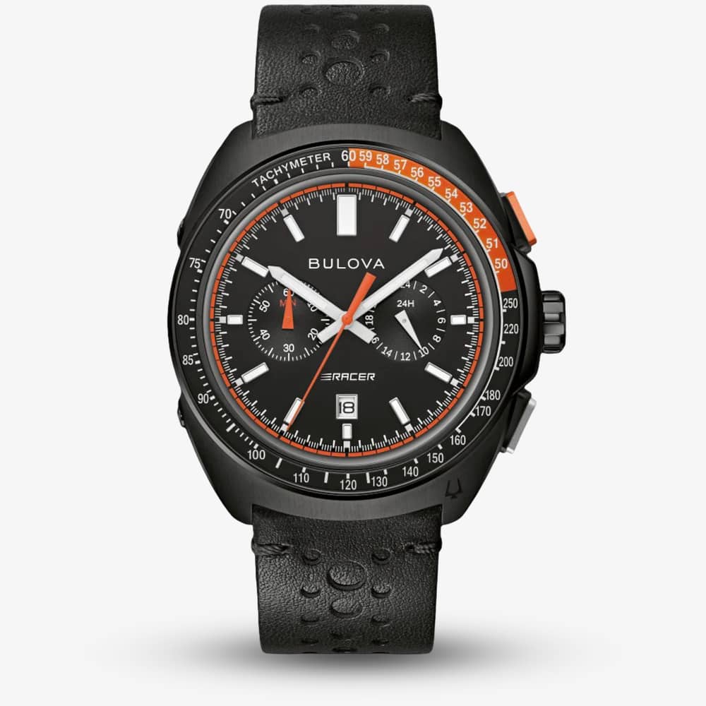 BULOVA Men's Watch Chronograph Racer Black Chrono 98B428 - Image 5