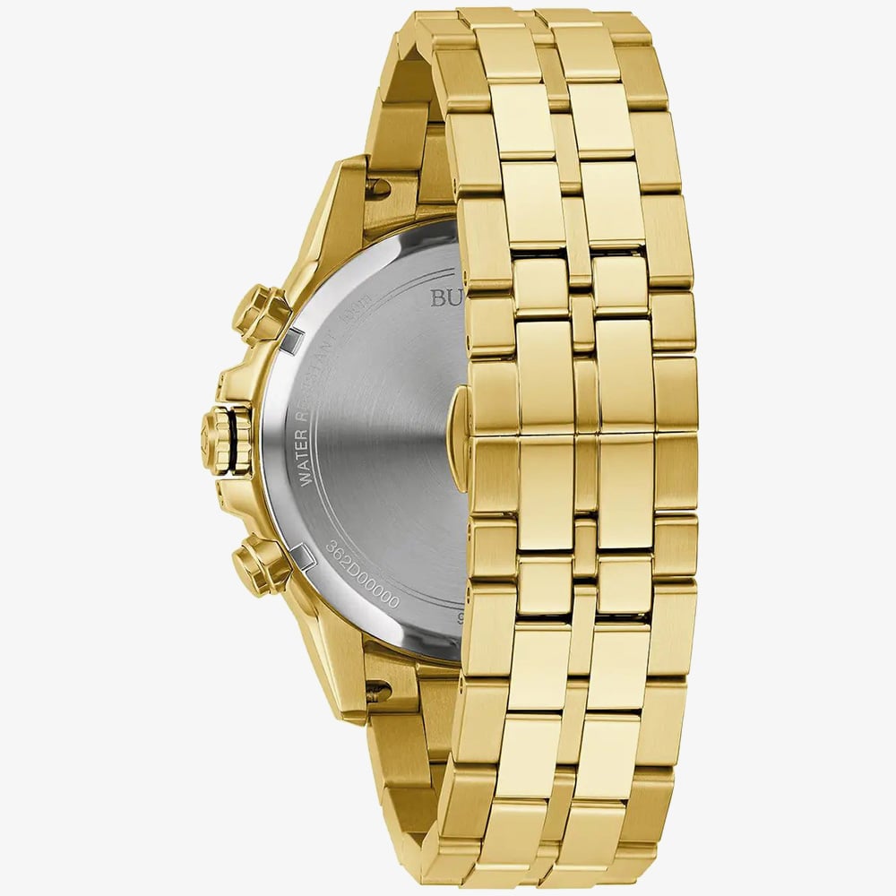 Bulova Mens Classic Gold Tone Chronograph Watch 97B217