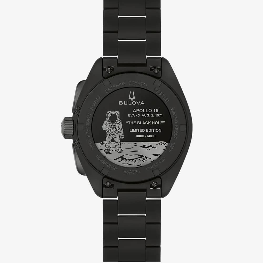 Bulova Mens Limited Edition Lunar Pilot 'Black Hole' Chronograph Dial Watch 98A335