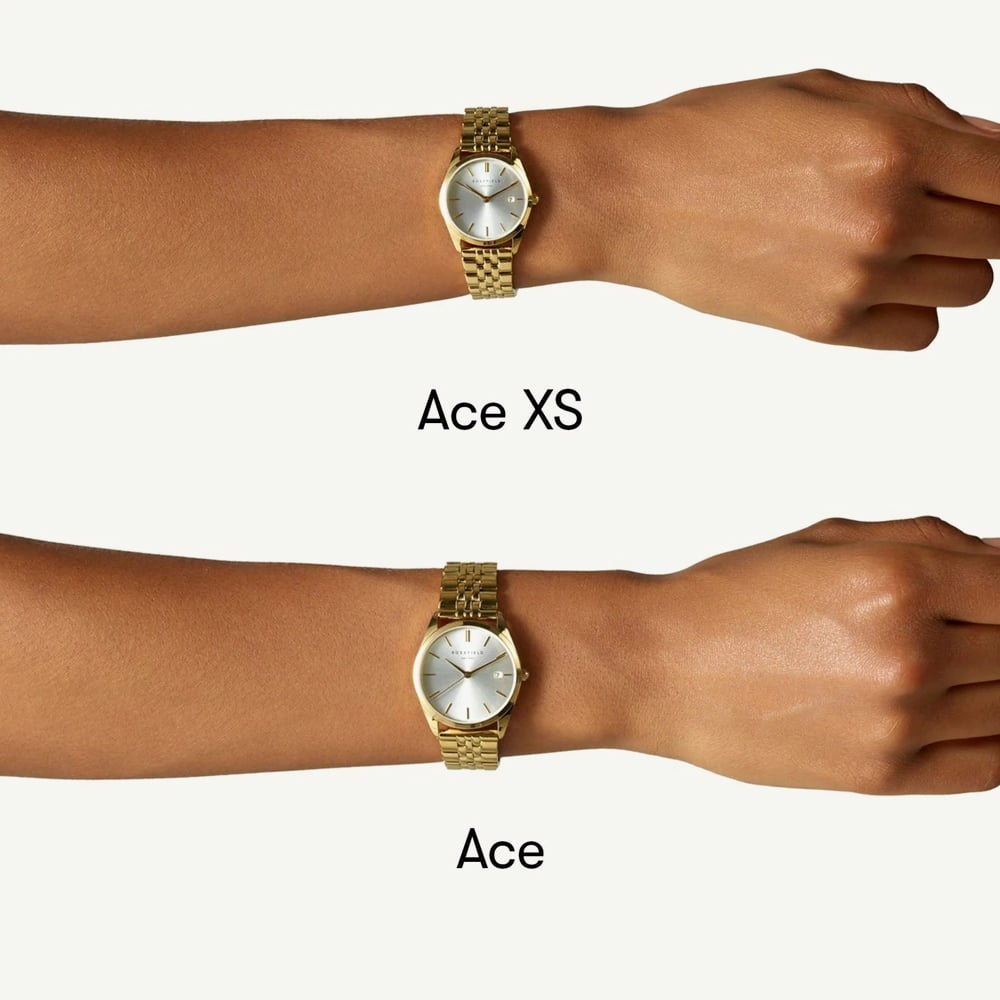ROSEFIELD Ladies Ace XS White Dial Two Tone Bracelet Watch ASDSSG-A16