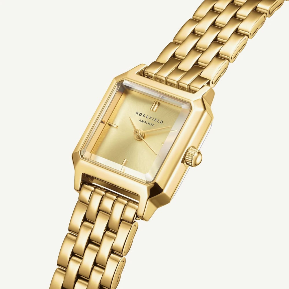 ROSEFIELD Ladies Boxelle Champagne Dial Golden Bracelet Watch BCGSG-B04