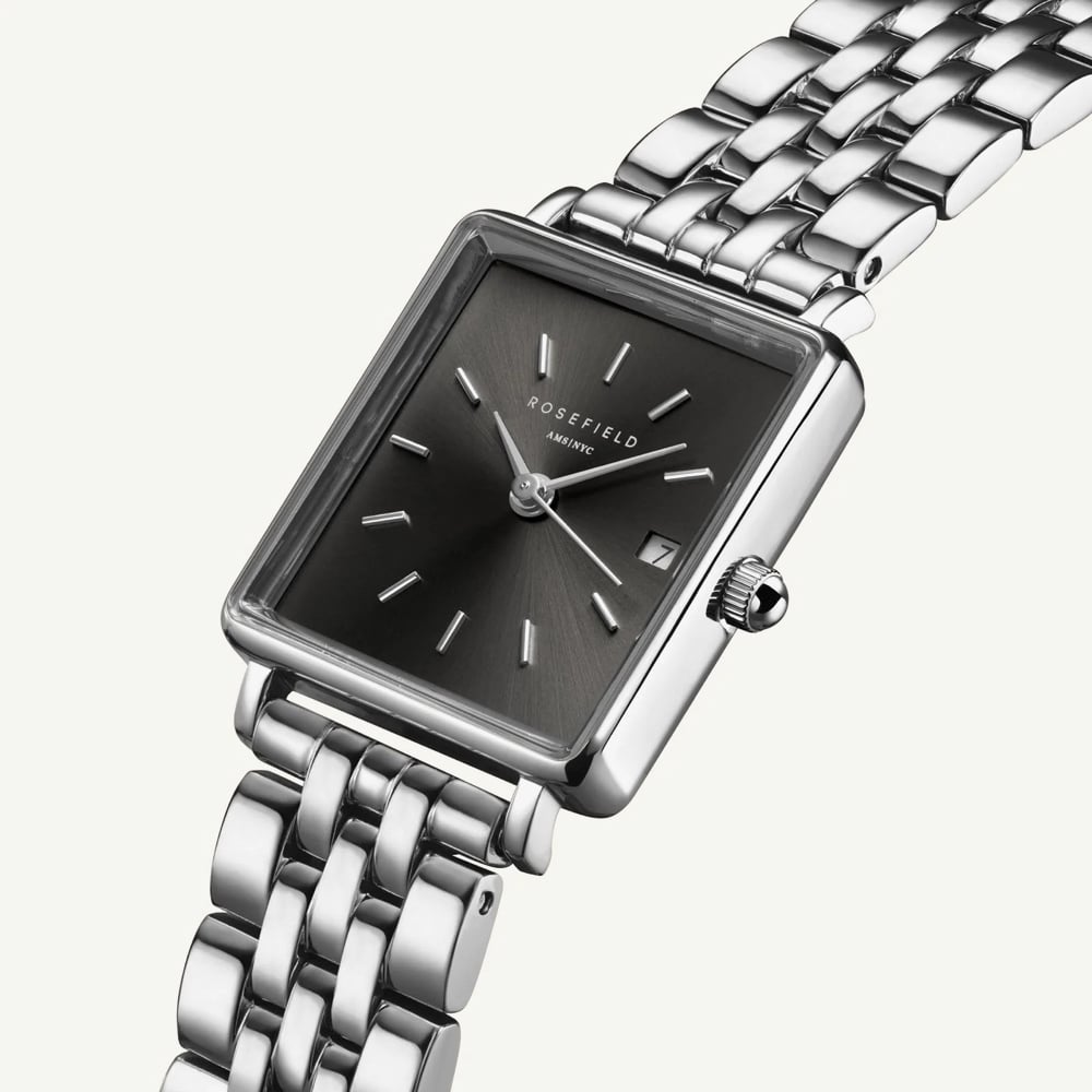 ROSEFIELD Ladies Boxy XS Grey Dial Bracelet Watch BGSSS-Q051