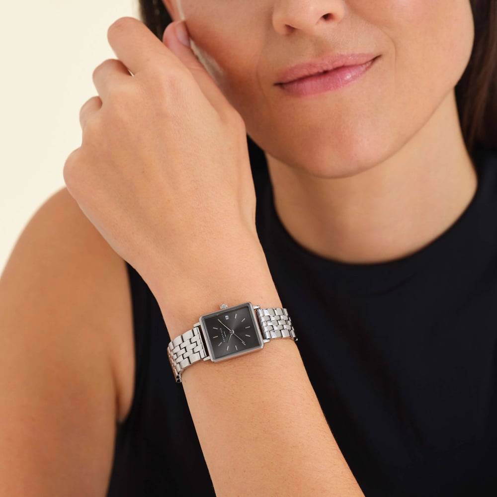 ROSEFIELD Ladies Boxy XS Grey Dial Bracelet Watch BGSSS-Q051
