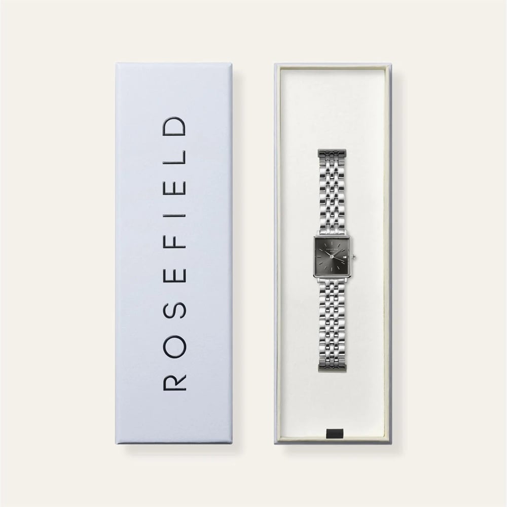 ROSEFIELD Ladies Boxy XS Grey Dial Bracelet Watch BGSSS-Q051