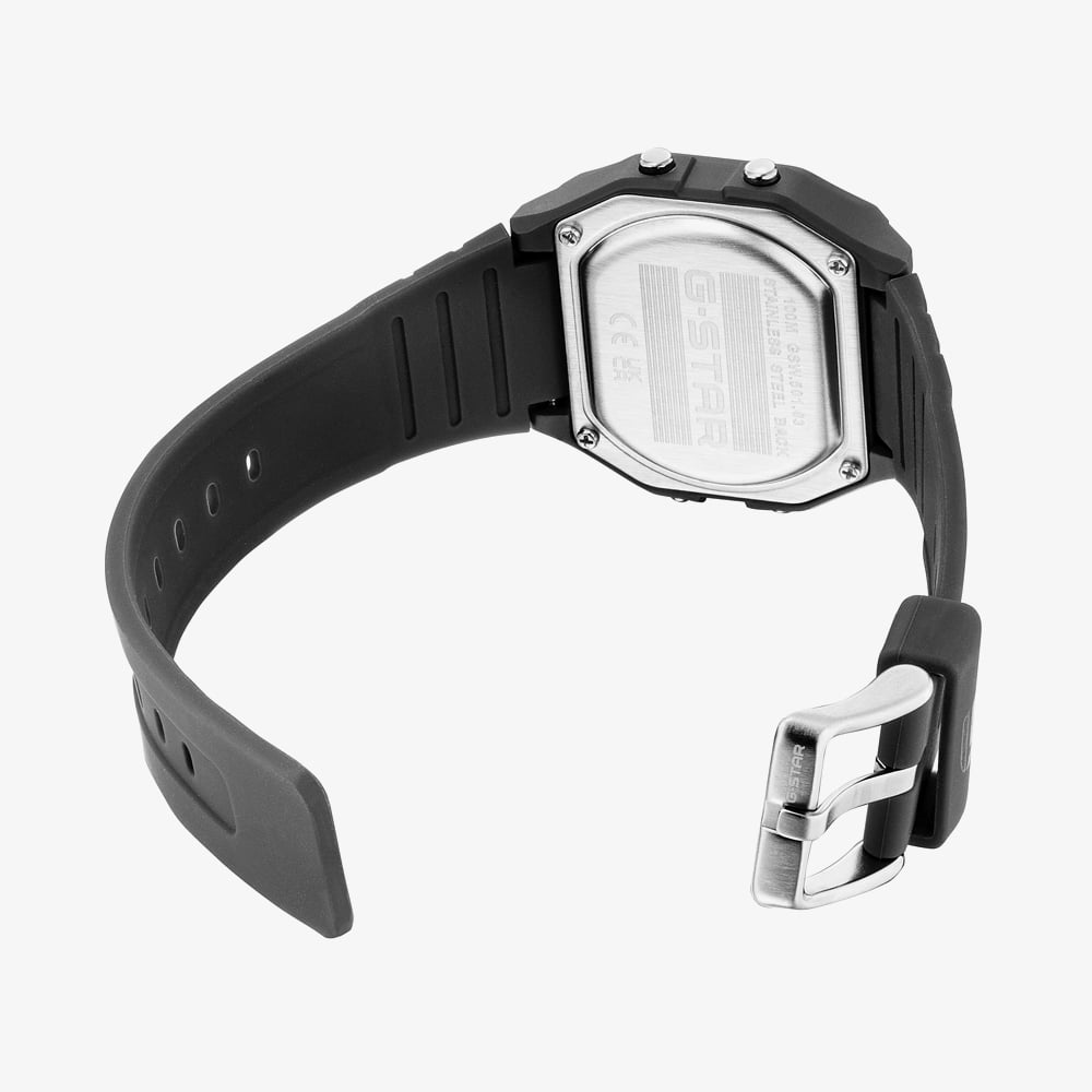 G Star Gridline Black Digital Strap Watch GSW.501.03