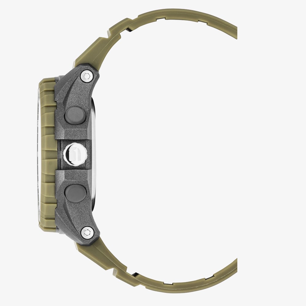 G Star Mens OPS 01 Green Dual Display Strap Watch GSW.502.03