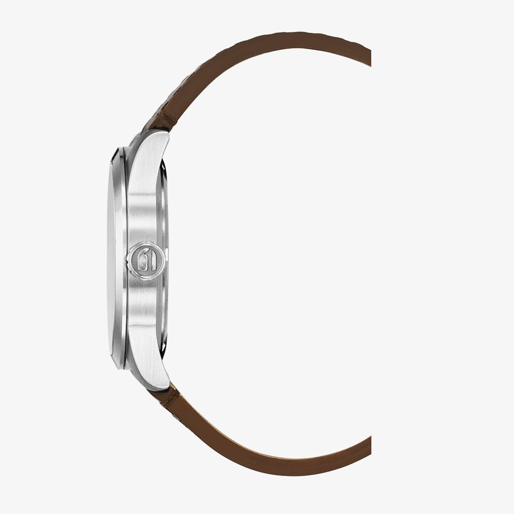 G Star Mens Originals Black Dial Brown Leather Strap Watch GSW.503.01
