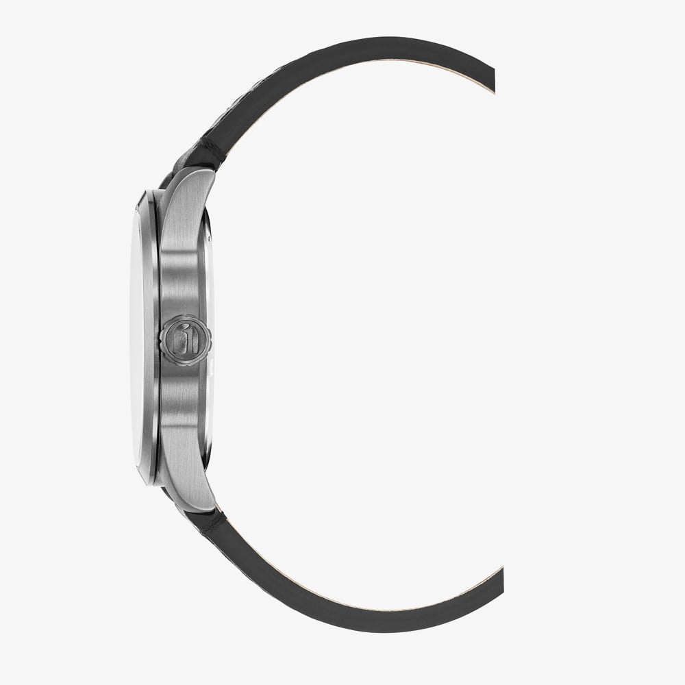 G Star Mens Originals Grey Dial Black Leather Strap Watch GSW.503.02