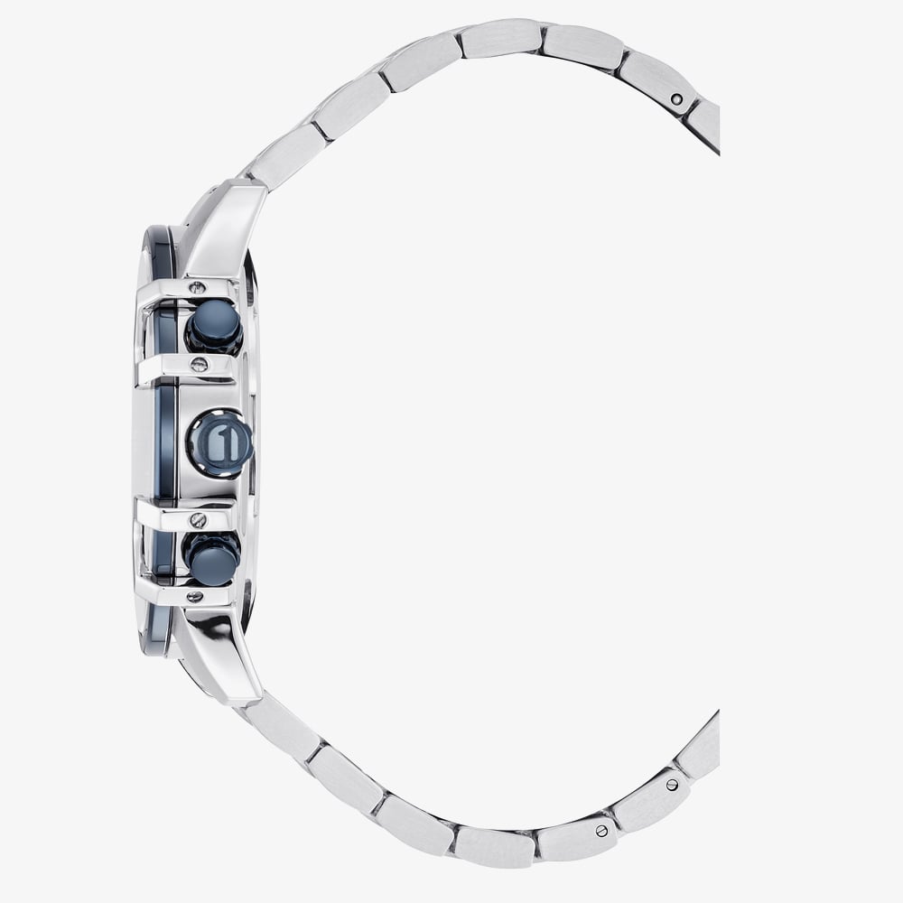 G Star Mens Bend3D Blue Dial Silver Bracelet Watch GSW.505.04