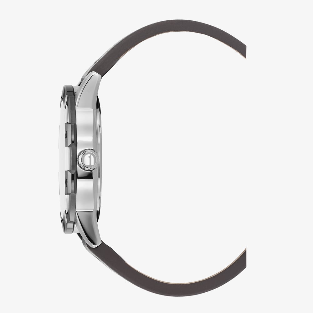 G Star Mens Constructed Black Dial Brown Leather Strap Watch GSW.506.01