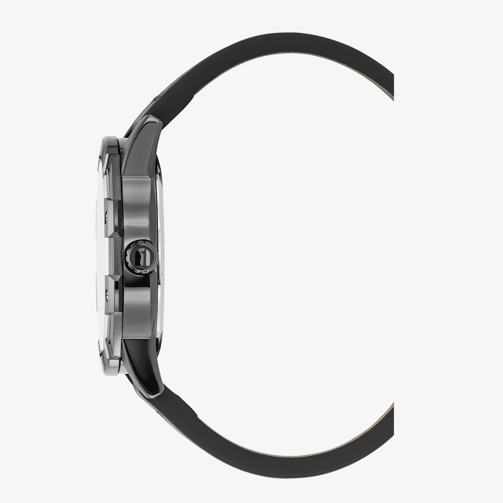 G Star Mens Constructed Black Leather Strap Watch GSW.506.02