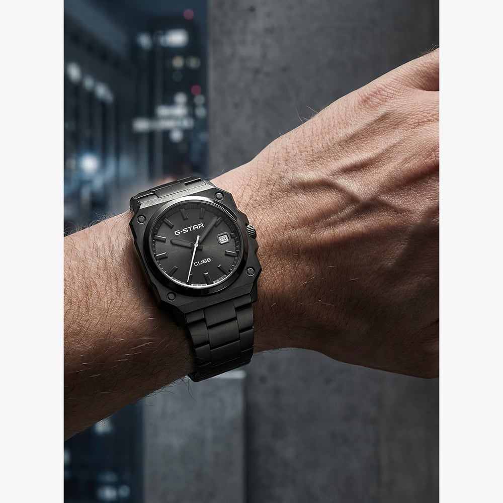 G Star Mens Cube Black Bracelet Watch GSW.508.06