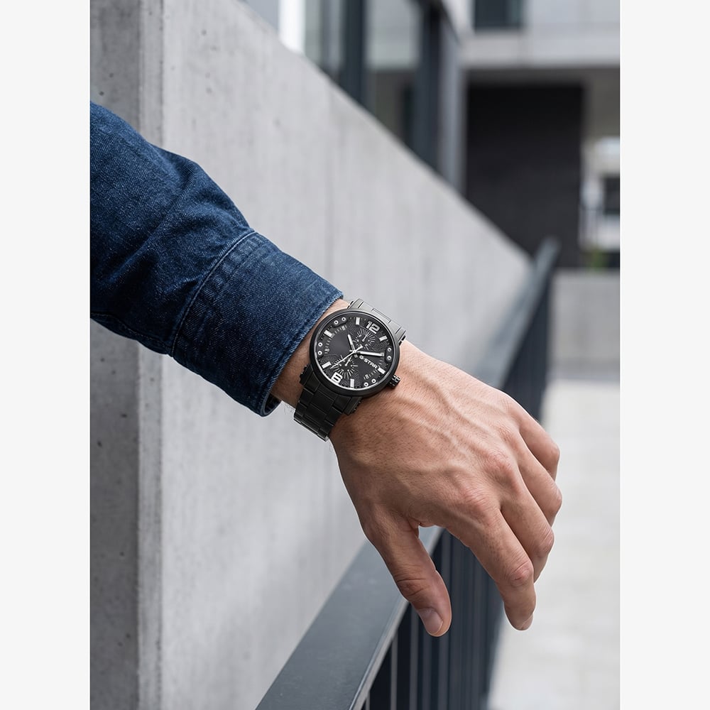 G Star Mens Rovic Black Bracelet Watch GSW.509.08