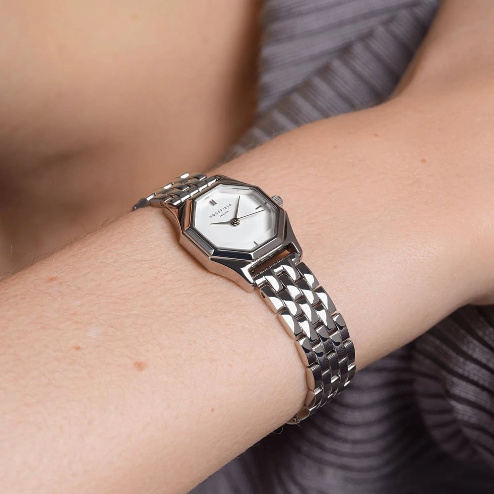 ROSEFIELD Ladies Gemme White Dial Bracelet Watch GWSSS-G04