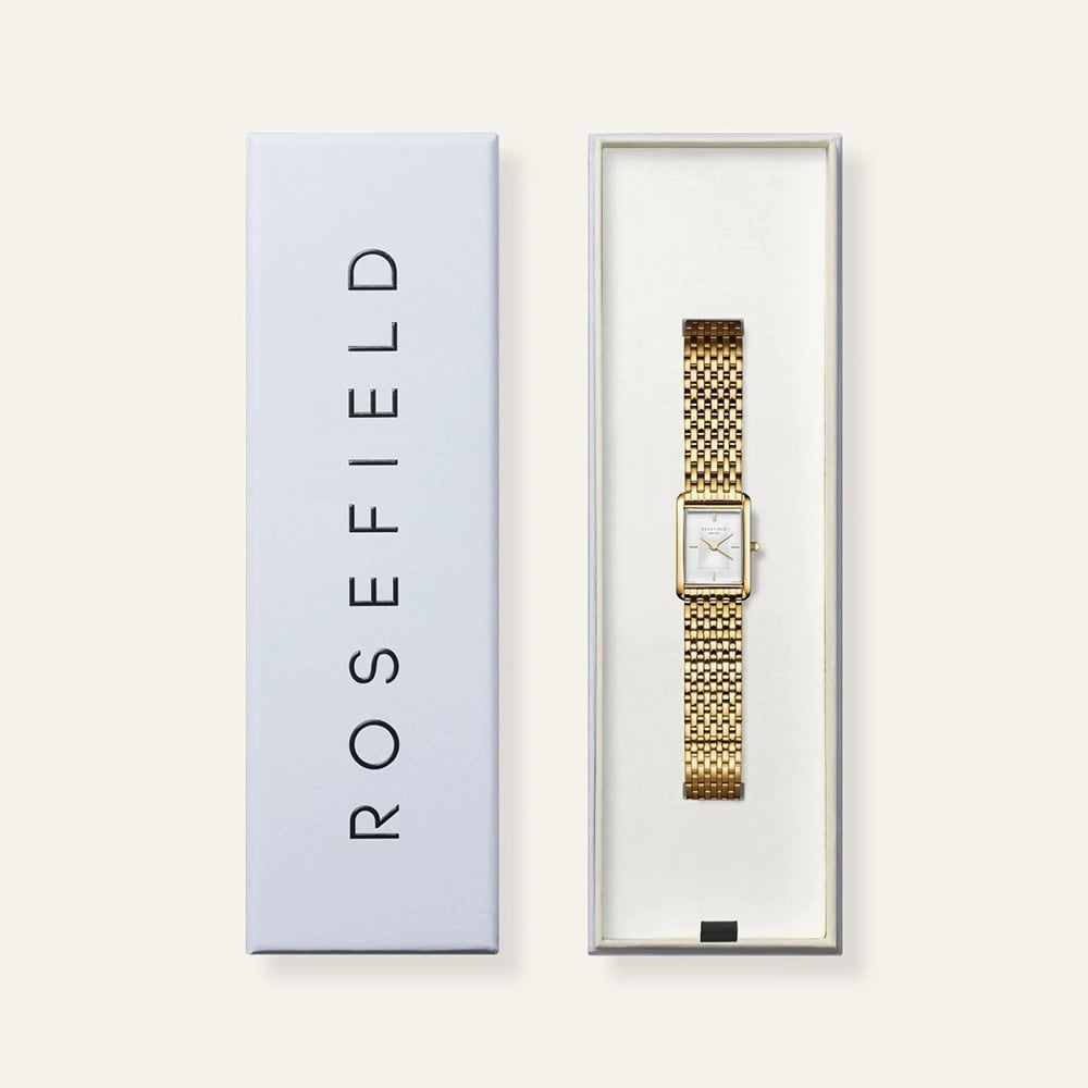ROSEFIELD Ladies Heirloom White Dial Golden Bracelet Watch HWGSG-H01