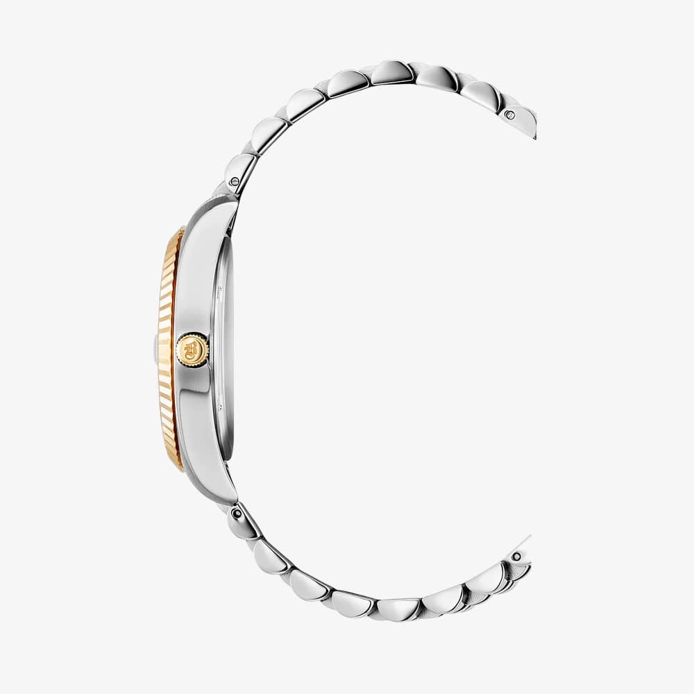 Jacques Du Manoir Ladies Inspiration Classic Silver Dial Two-Tone Stainless Steel Bracelet Watch JWG02201