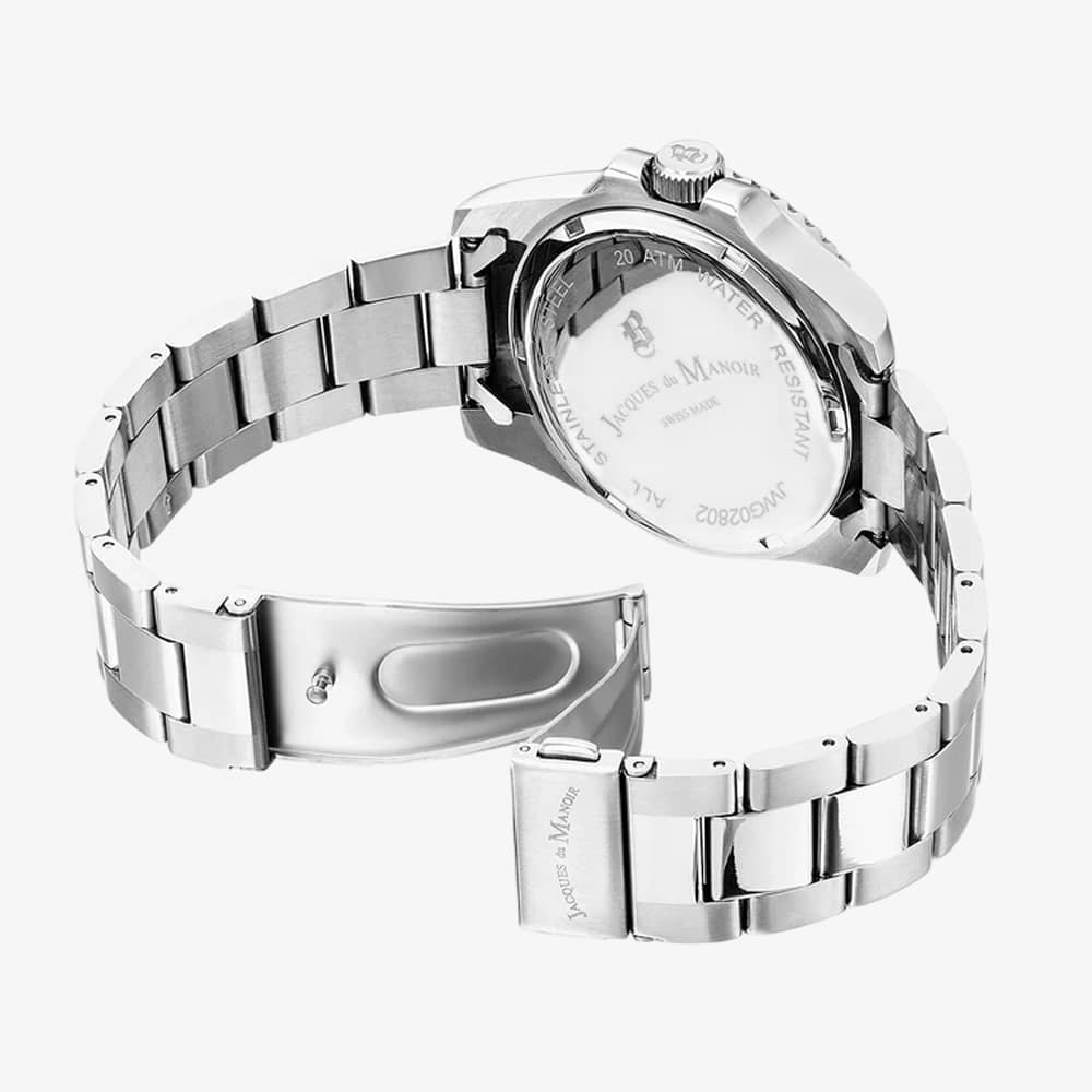 Jacques Du Manoir Mens Pro Scuba Blue Dial Stainless Steel Bracelet Watch JWG02802