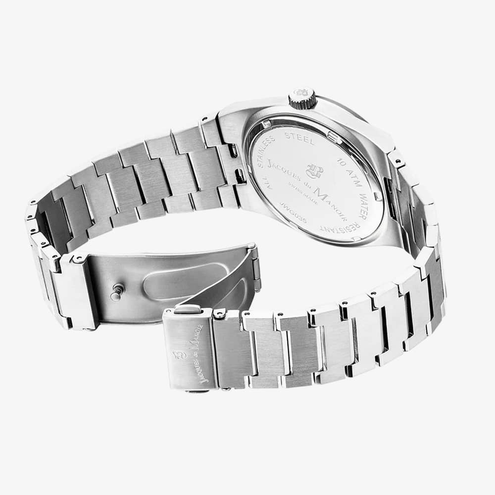 Jacques Du Manoir Mens Horizon Blue Dial Stainless Steel Bracelet Watch JWG03502