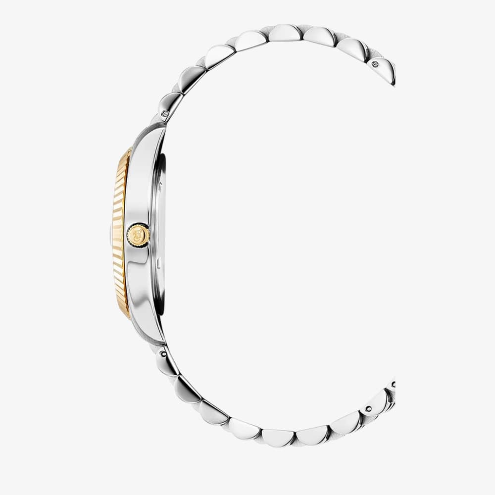 Jacques Du Manoir Ladies Inspiration Roman II White Dial Two Tone Stainless Steel Bracelet Watch JWL01305
