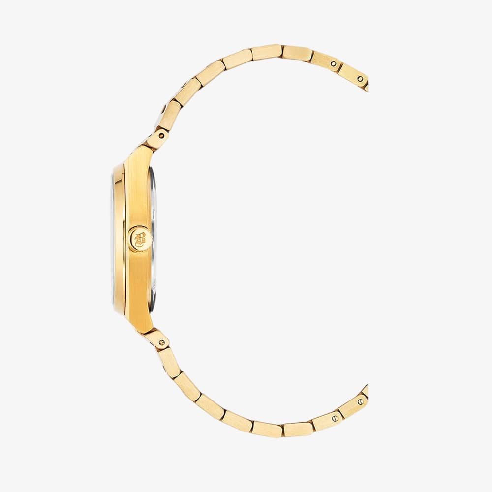 Jacques Du Manoir Ladies Horizon Black Dial Gold Tone Stainless Steel Bracelet Watch JWL03604
