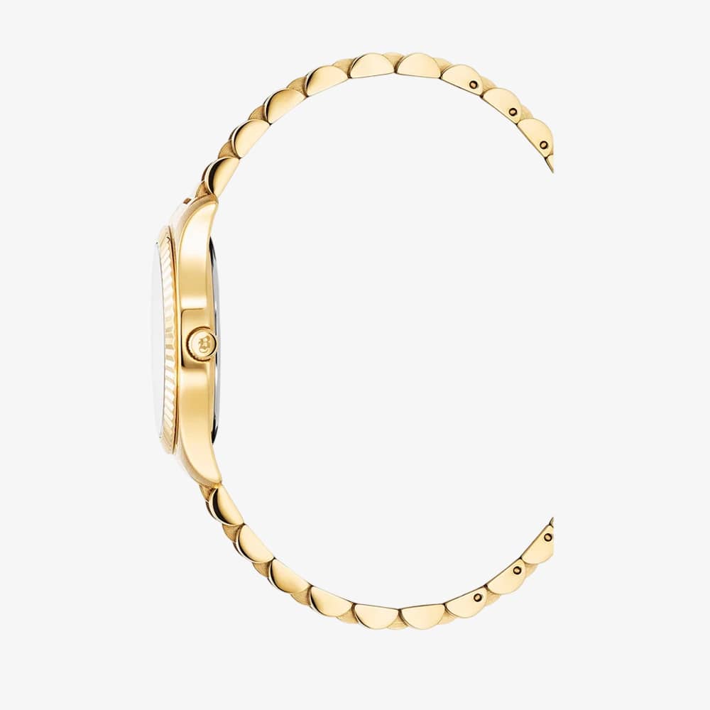 Jacques du Manoir Ladies Inspiration Prime Silver Dial Gold Tone Bracelet Watch JWL03907