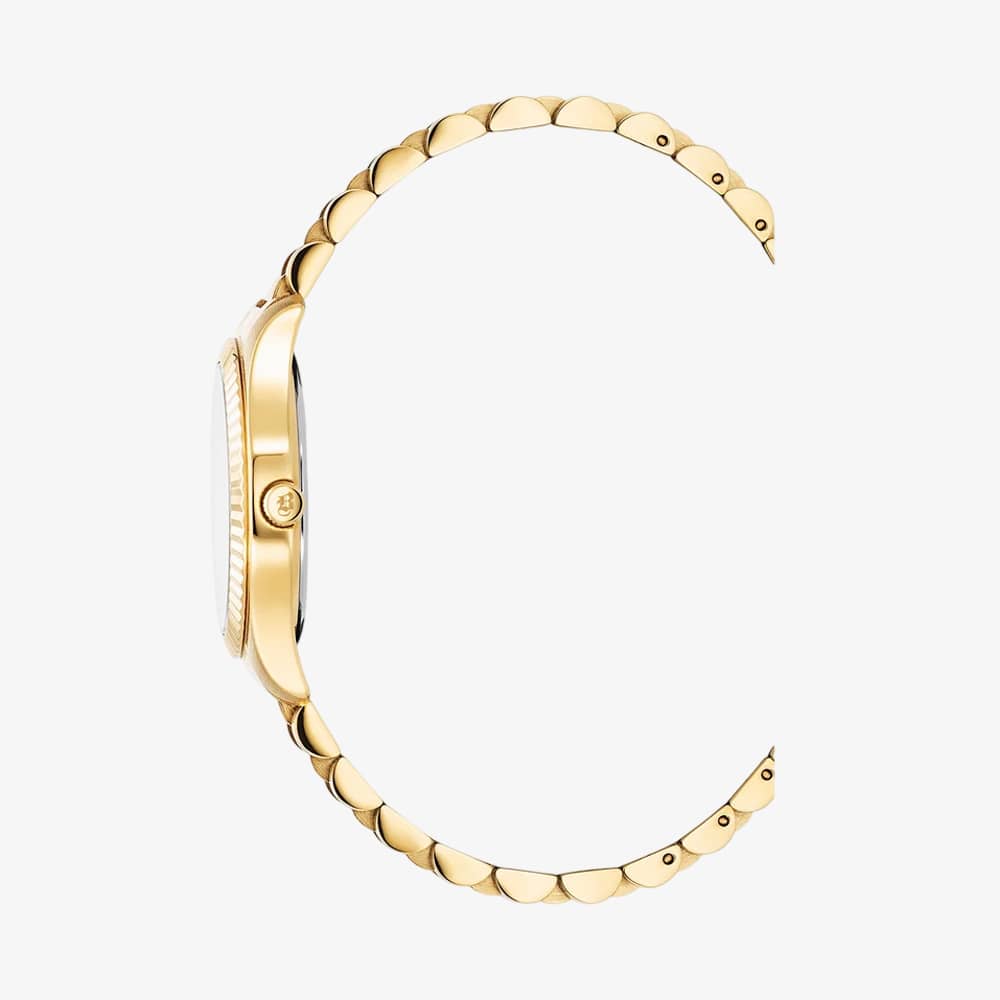 Jacques du Manoir Ladies Inspiration Prime Black Dial Gold Tone Bracelet Watch JWL03908