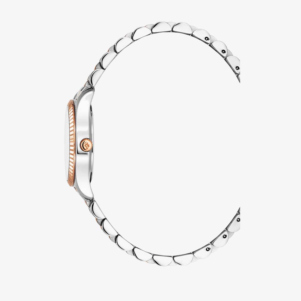 Jacques du Manoir Ladies Inspiration Prime Silver Dial Two Tone Bracelet Watch JWL04004
