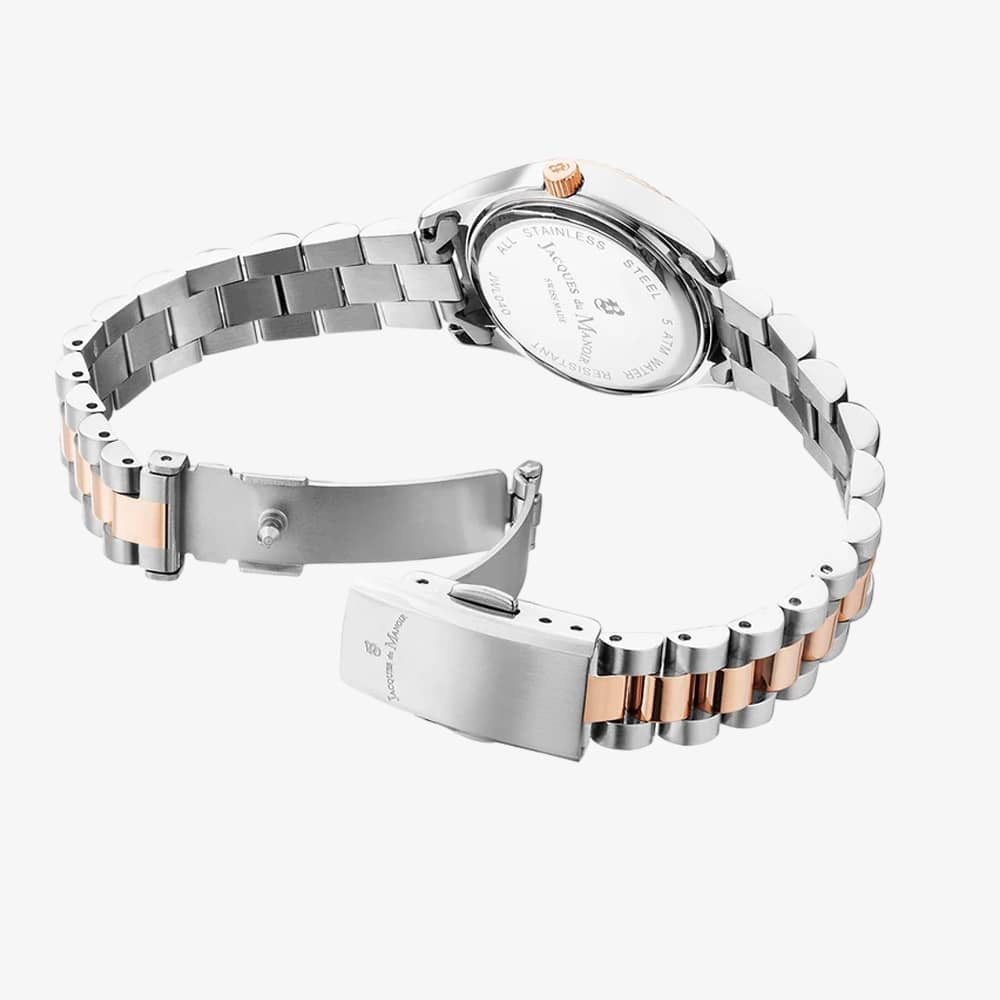 Jacques du Manoir Ladies Inspiration Prime Silver Dial Two Tone Bracelet Watch JWL04004