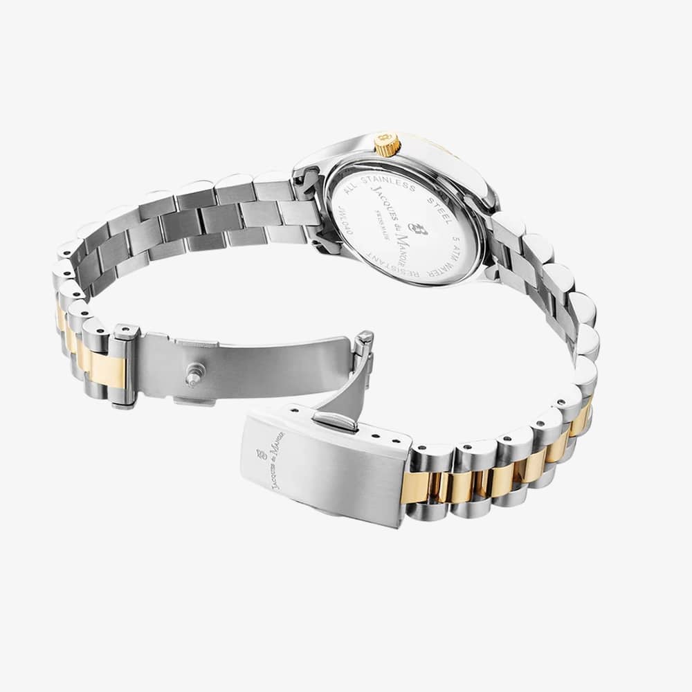 Jacques du Manoir Ladies Inspiration Prime Black Dial Two Tone Bracelet Watch JWL04006