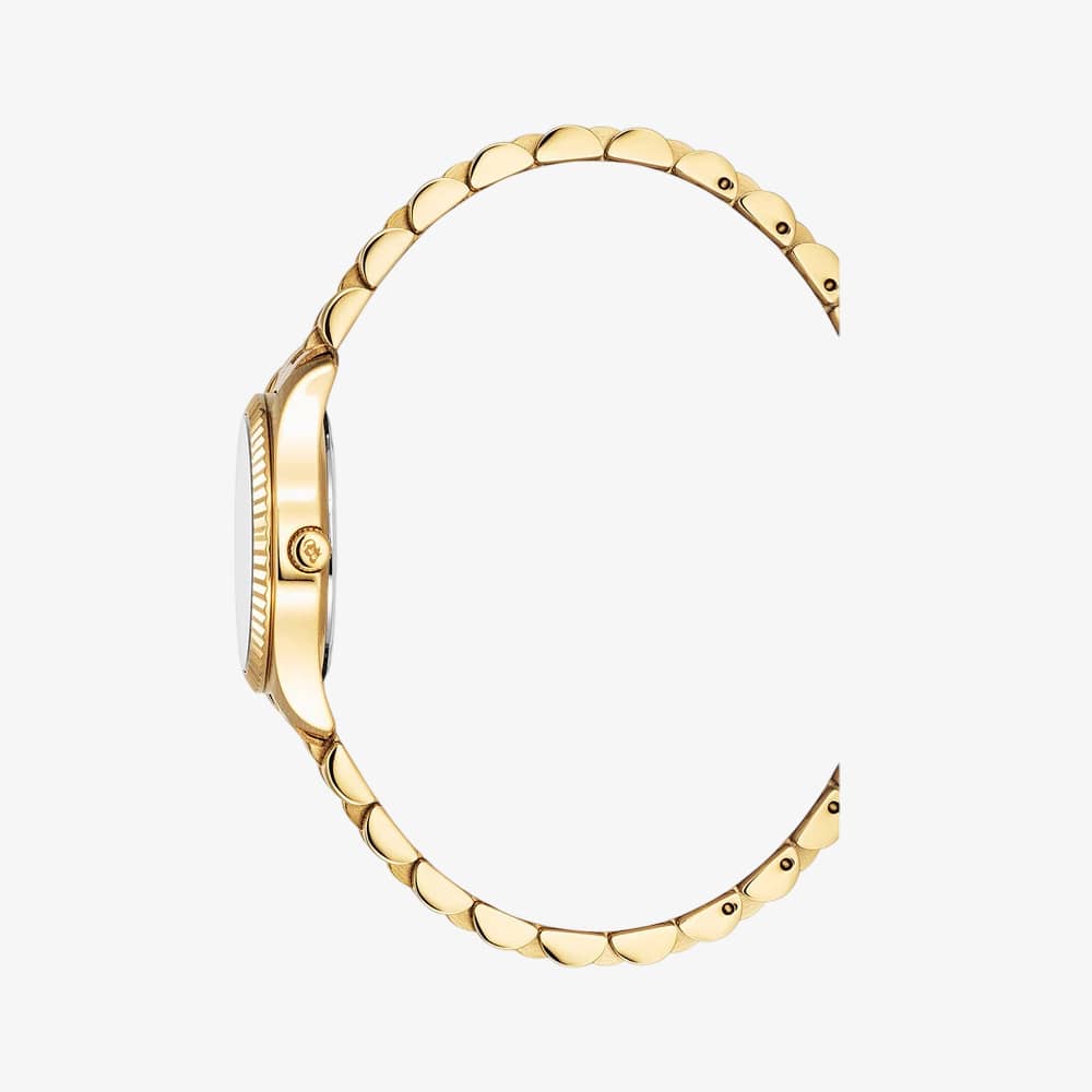 Jacques du Manoir Ladies Inspiration Prime Black Dial Gold Tone Bracelet Watch JWL04007
