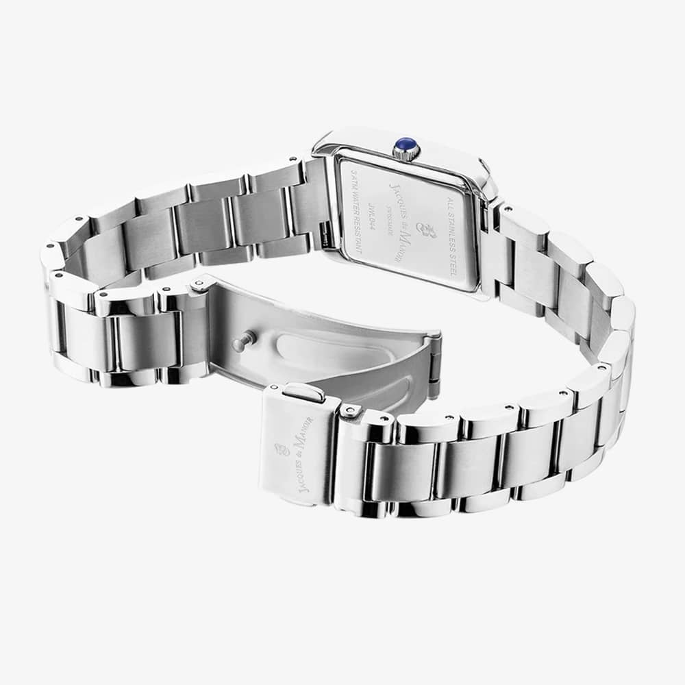 Jacques du Manoir Ladies Emily White Dial Stainless Steel Bracelet Watch JWL04401