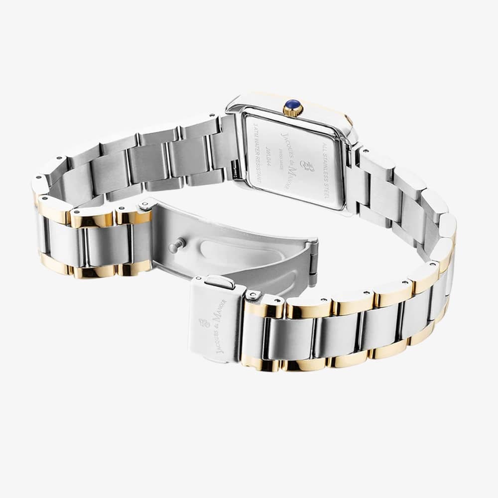 Jacques du Manoir Ladies Emily White Dial Two Tone Bracelet Watch JWL04403