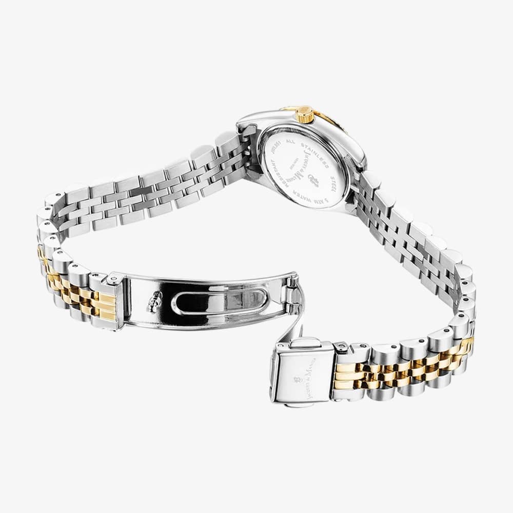 Jacques du Manoir Ladies Mini Inspiration White Mother Of Pearl Dial Two Tone Bracelet Watch JWL05102