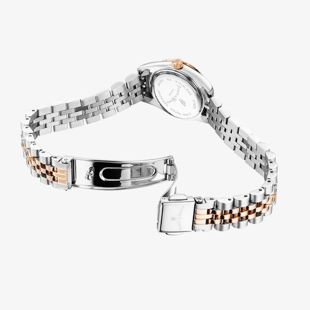 Jacques du Manoir Ladies Mini Inspiration White Mother Of Pearl Dial Two Tone Bracelet Watch JWL05103