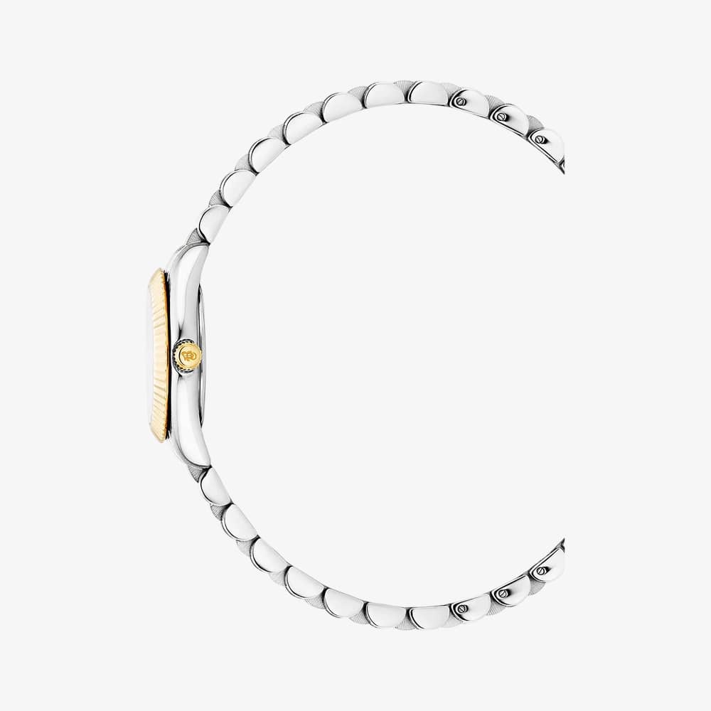 Jacques du Manoir Ladies Mini Inspiration Black Mother of Pearl Dial Two Tone Bracelet Watch JWL05105