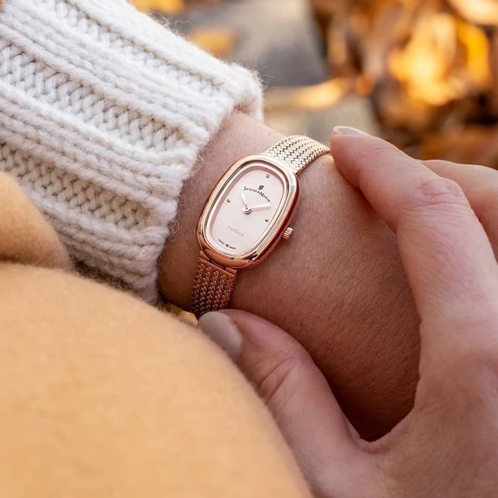 Jacques du Manoir Ladies Noblesse Rose Gold Dial Bracelet Watch JWL05203