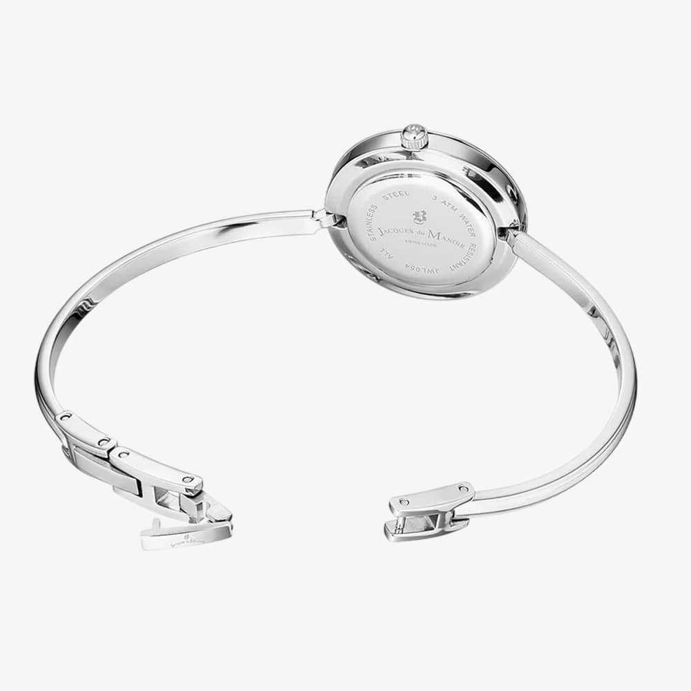 Jacques du Manoir Ladies Aurora White Dial Bracelet Watch & Topring Boxset JWL05403