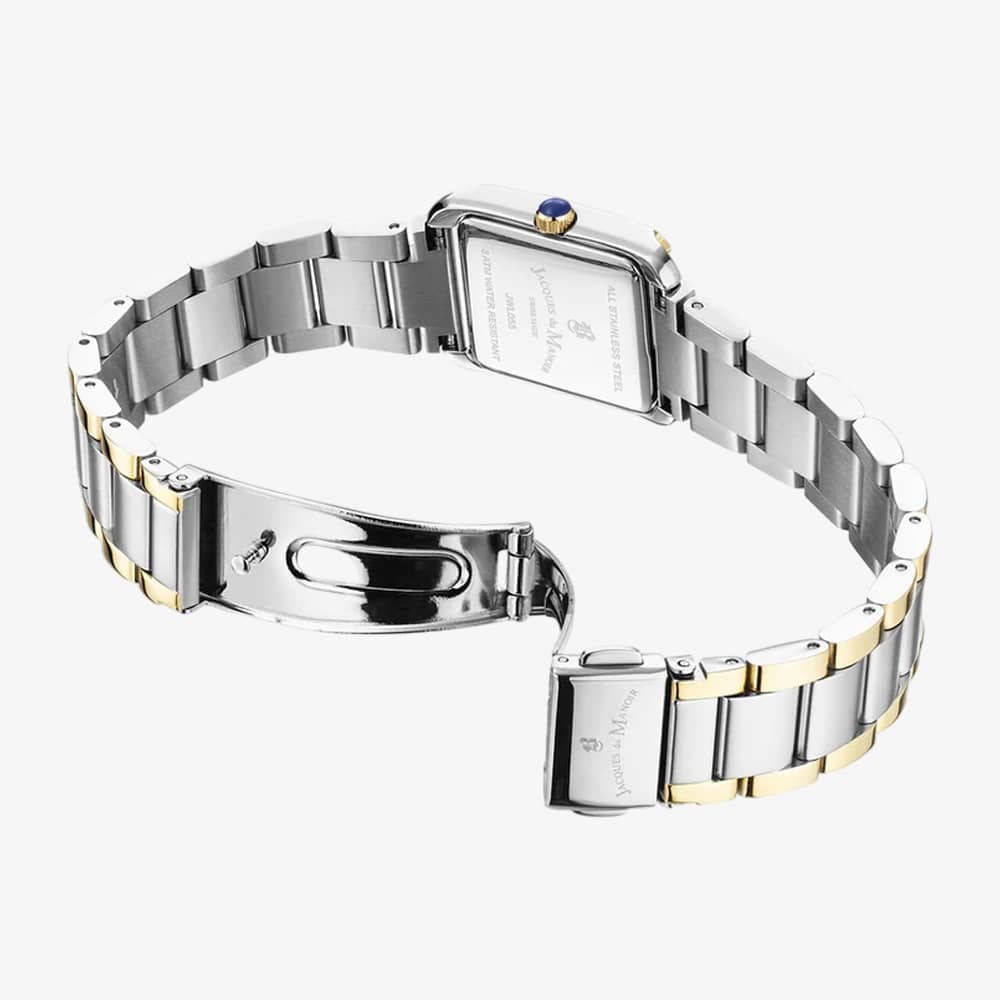 Jacques du Manoir Ladies Emily White Dial Two Tone Bracelet Watch JWL05503