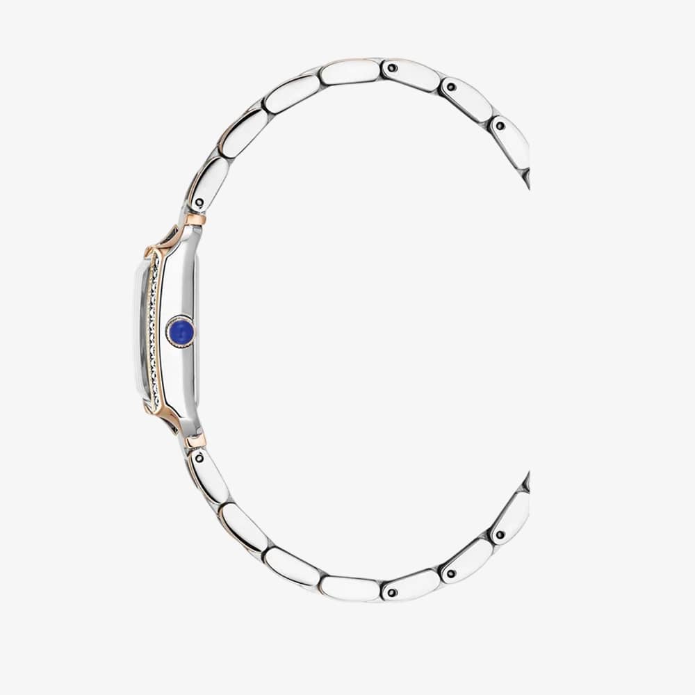 Jacques du Manoir Ladies Emily White Dial Rose Gold Two Tone Bracelet Watch JWL05504
