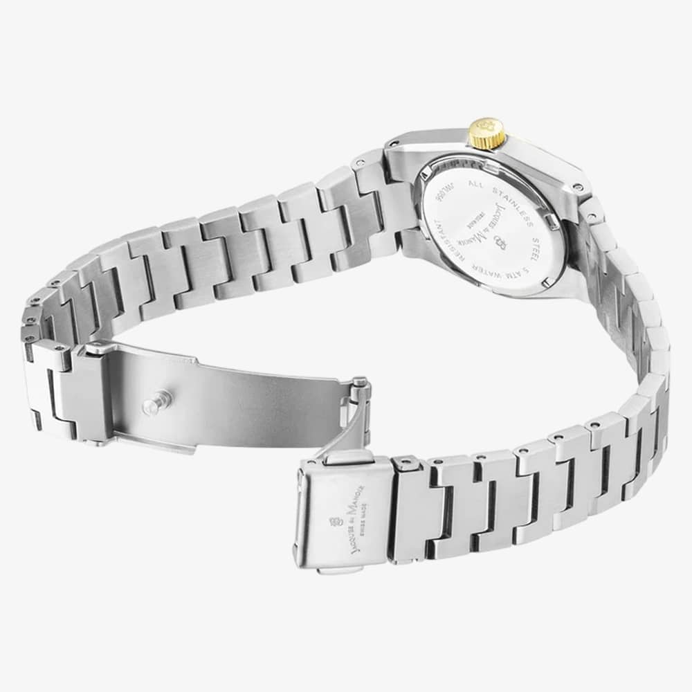 Jacques du Manoir Ladies Horizon White Mother Of Pearl Dial Bracelet Watch JWL05603