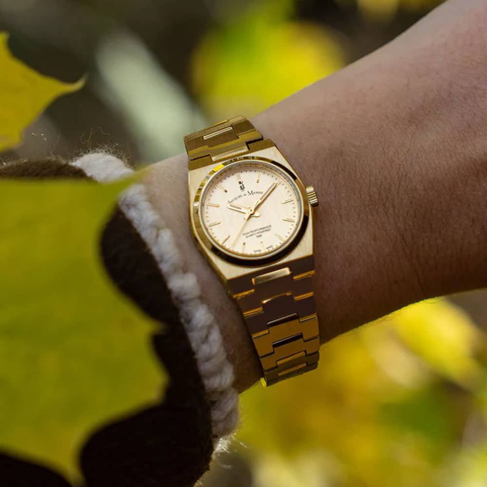 Jacques du Manoir Ladies Horizon Gold Dial Bracelet Watch JWL05604