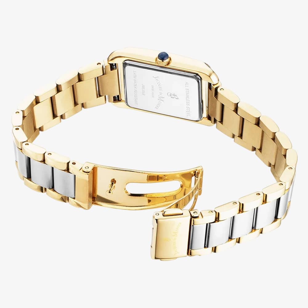 Jacques du Manoir Ladies Emily White Dial Two Tone Bracelet Watch JWL05803