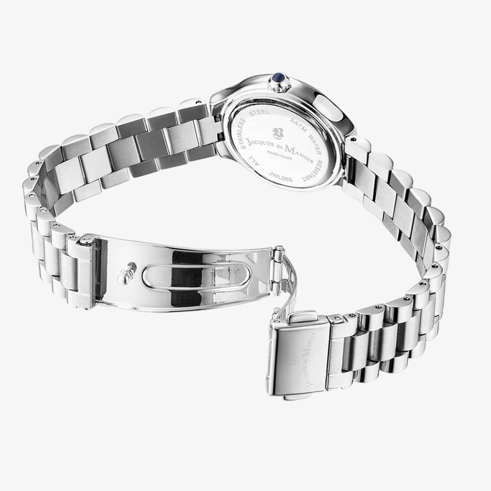 Jacques du Manoir Ladies Celine Silver Dial Bracelet Watch JWL06001