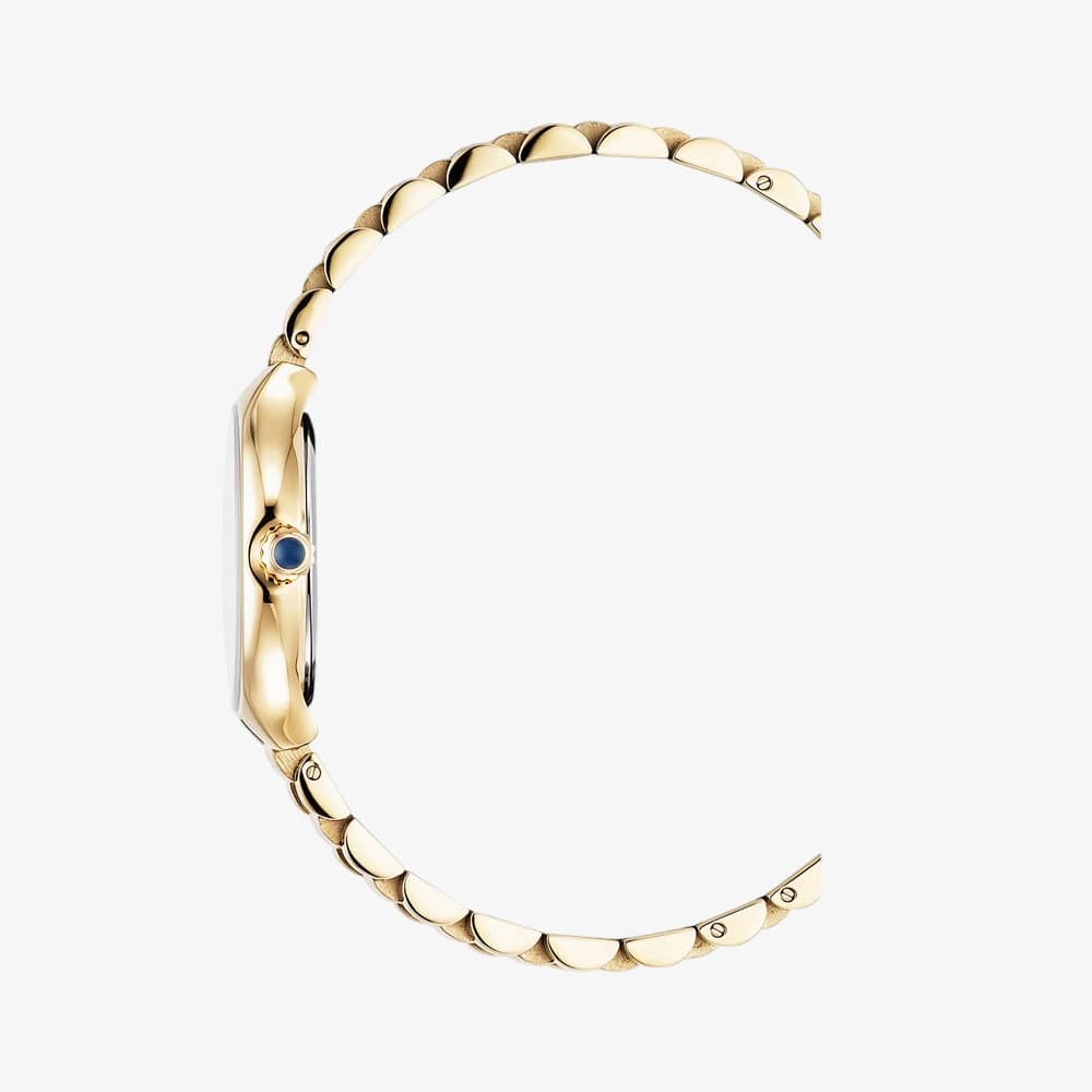 Jacques du Manoir Ladies Celine Silver Dial Gold Tone Bracelet Watch JWL06004